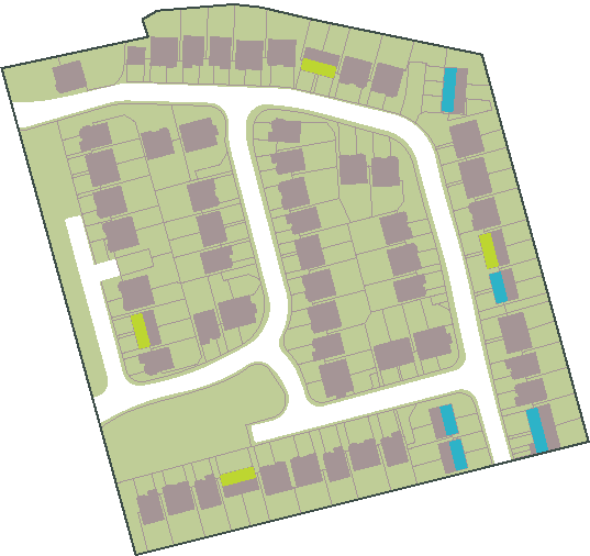 An graphic overview map showing the Ashway Park development site